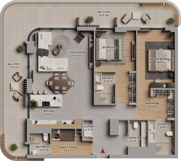 Floor plan A105